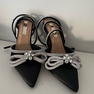NEW Crystal Embellished Bow Heels